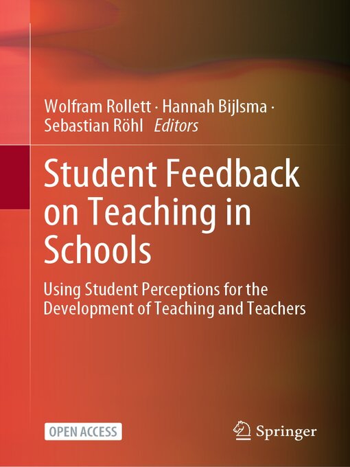 Title details for Student Feedback on Teaching in Schools by Wolfram Rollett - Available